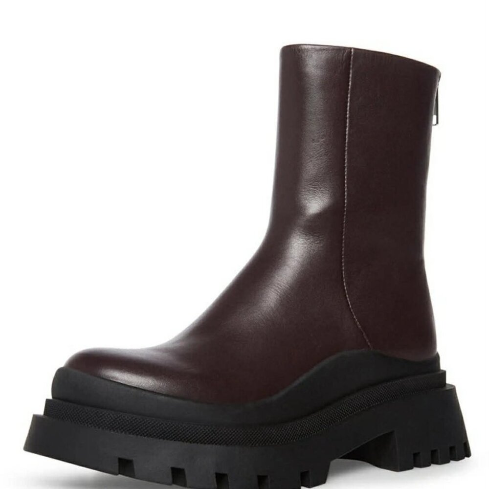 Steve Madden Brown Leather Ankle Booties